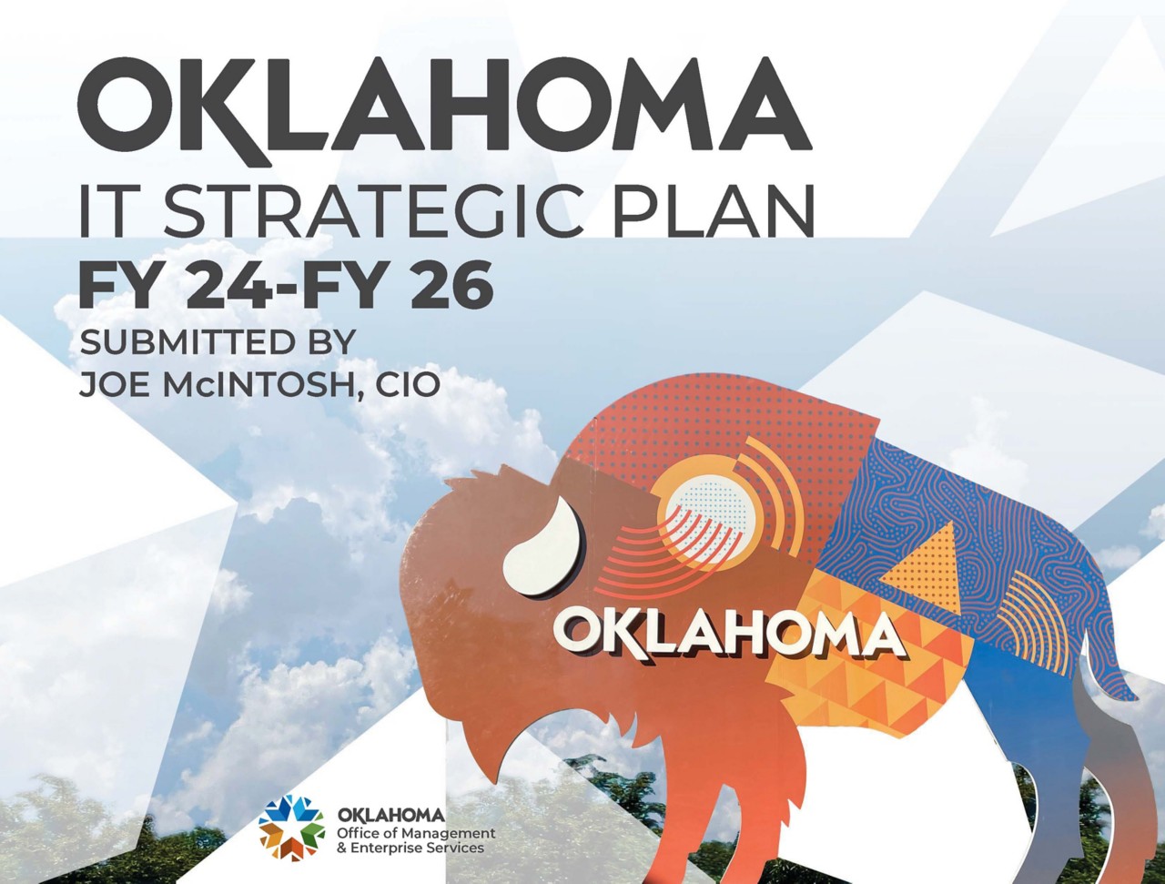 Cover of the Oklahoma IT Strategic Plan for fiscal years 2024-2026.