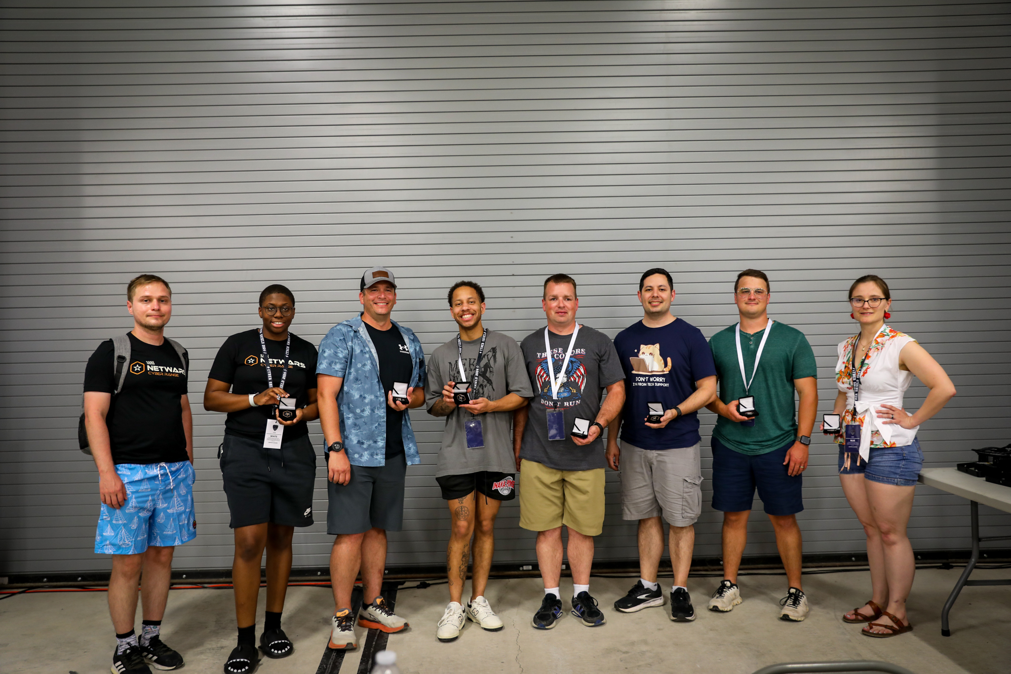 Anton Bondarev, OMES Senior Security Engineer on far left, accompanied by other Oklahomans from the winning NetWars Team.