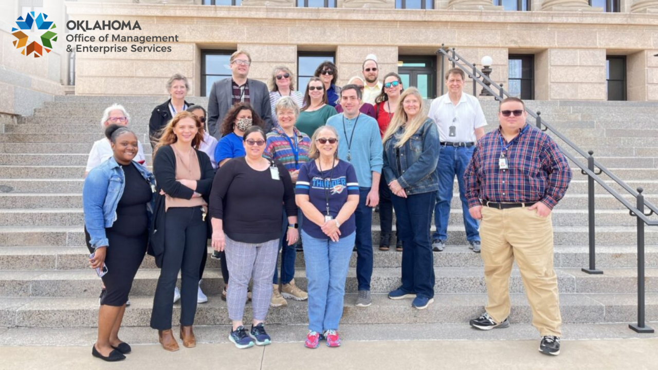 Thrive State Employee Walking Club meets at the Capitol.