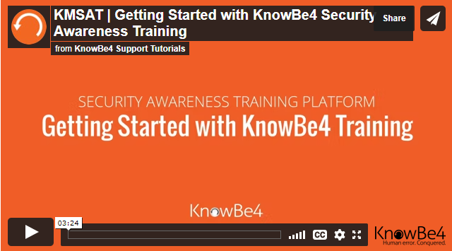 Getting Started with KnowBe4 Training thumbnail image for video