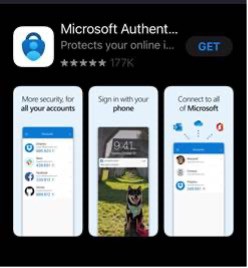Screenshot of Microsoft Authenticator app in app store.