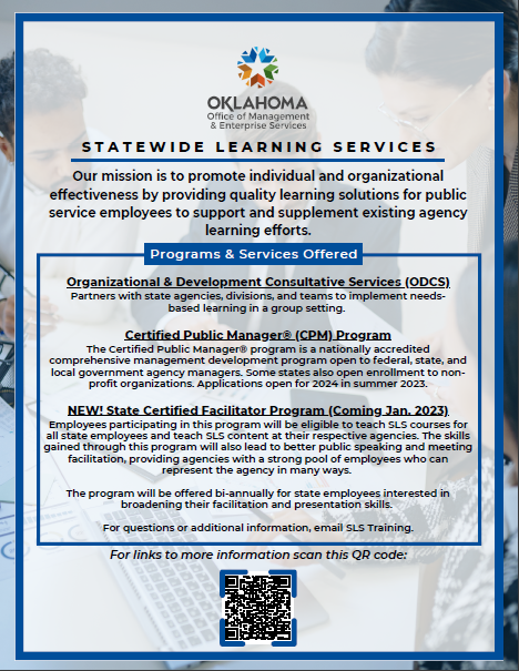 Cover page of the Statewide Learning Services informational flyer