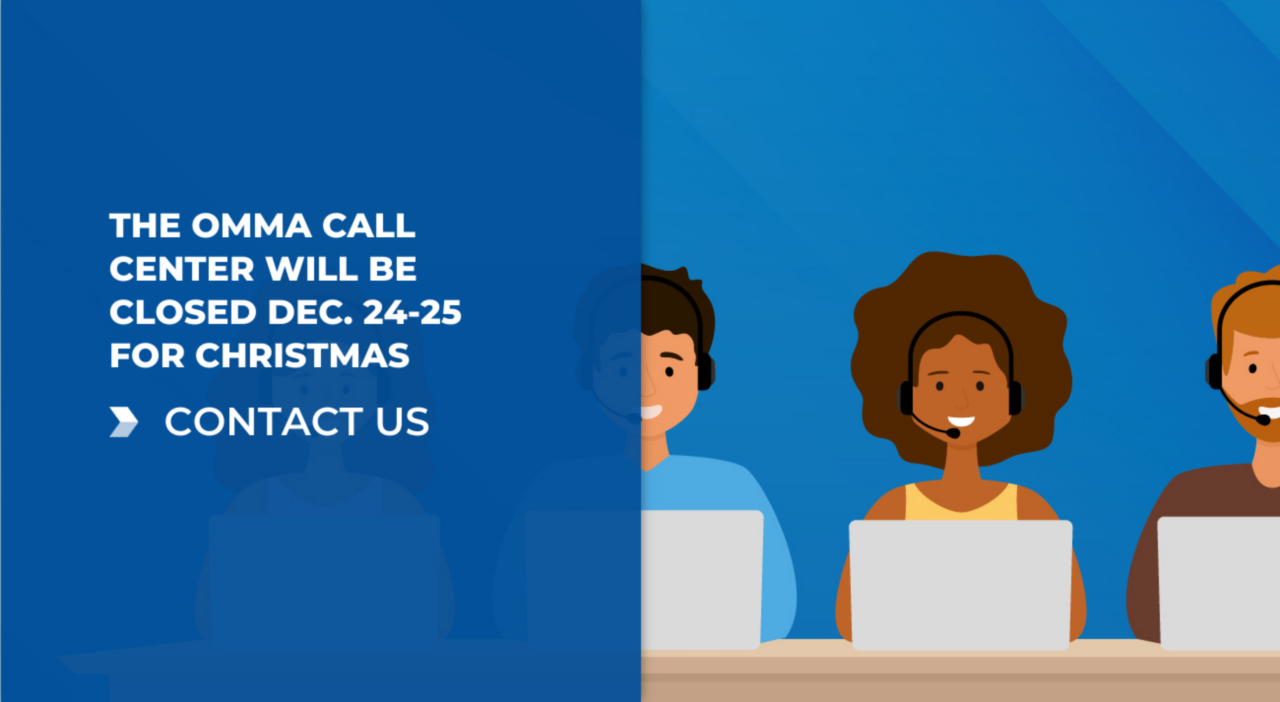 Call Center Closed Dec. 24-25