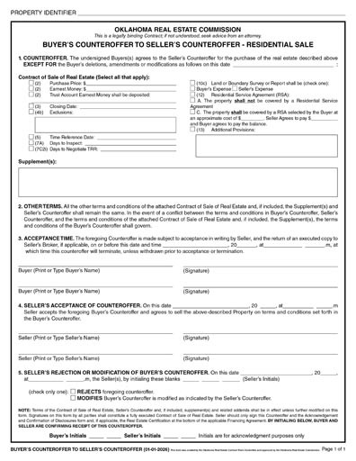 2026 Buyers Counteroffer - Residential