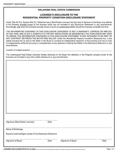 2026 Licensee Disclosure RPCD