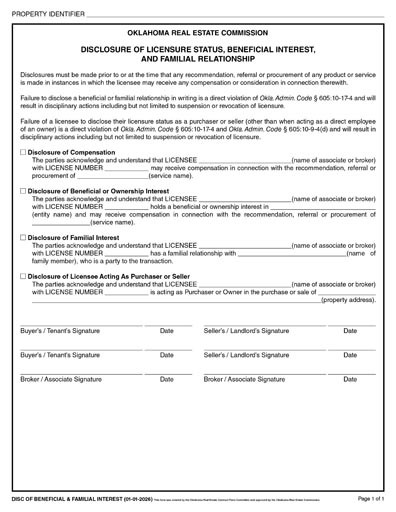 2026 Disclosure of Beneficial Interest