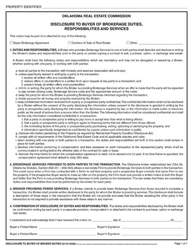 2026 Disclosure of Brokerage Service - Buyer