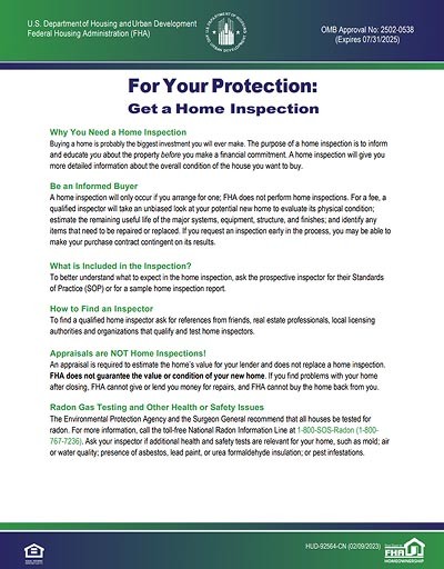 For Your Protection Get A Home Inspection