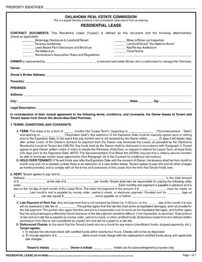 2026 Residential Lease