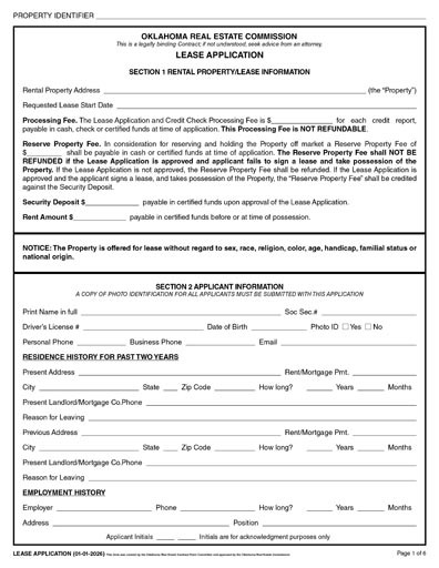 2026 Lease Application