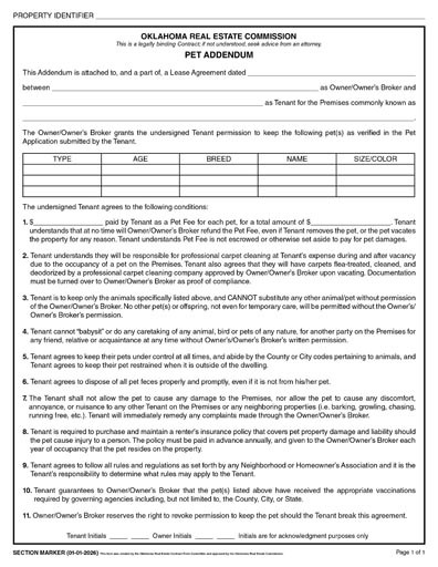 2026 Pet Addendum