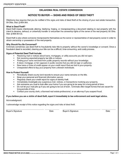 2026 Deed Fraud Notice