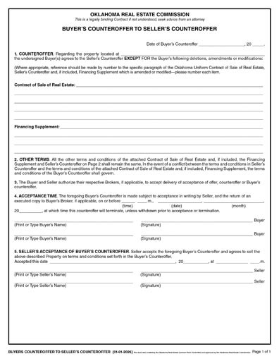 2026 Buyers Counteroffer Non-Residential