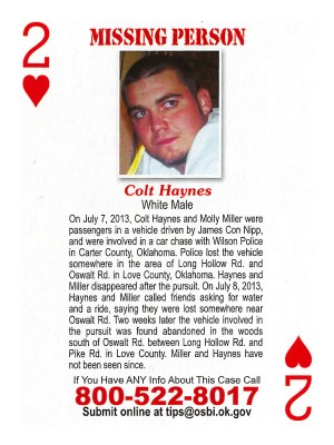 colt haynes cold case card