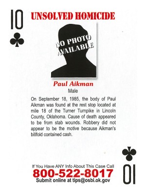 paul aikman cold case card