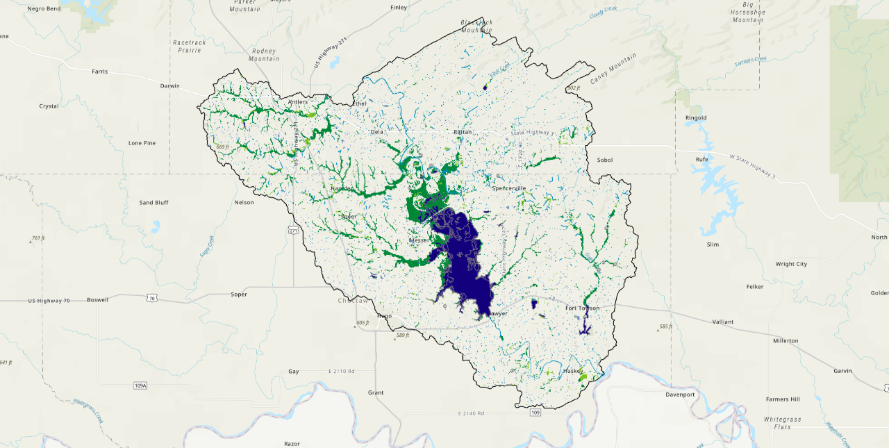 Bottomland Hardwood Map