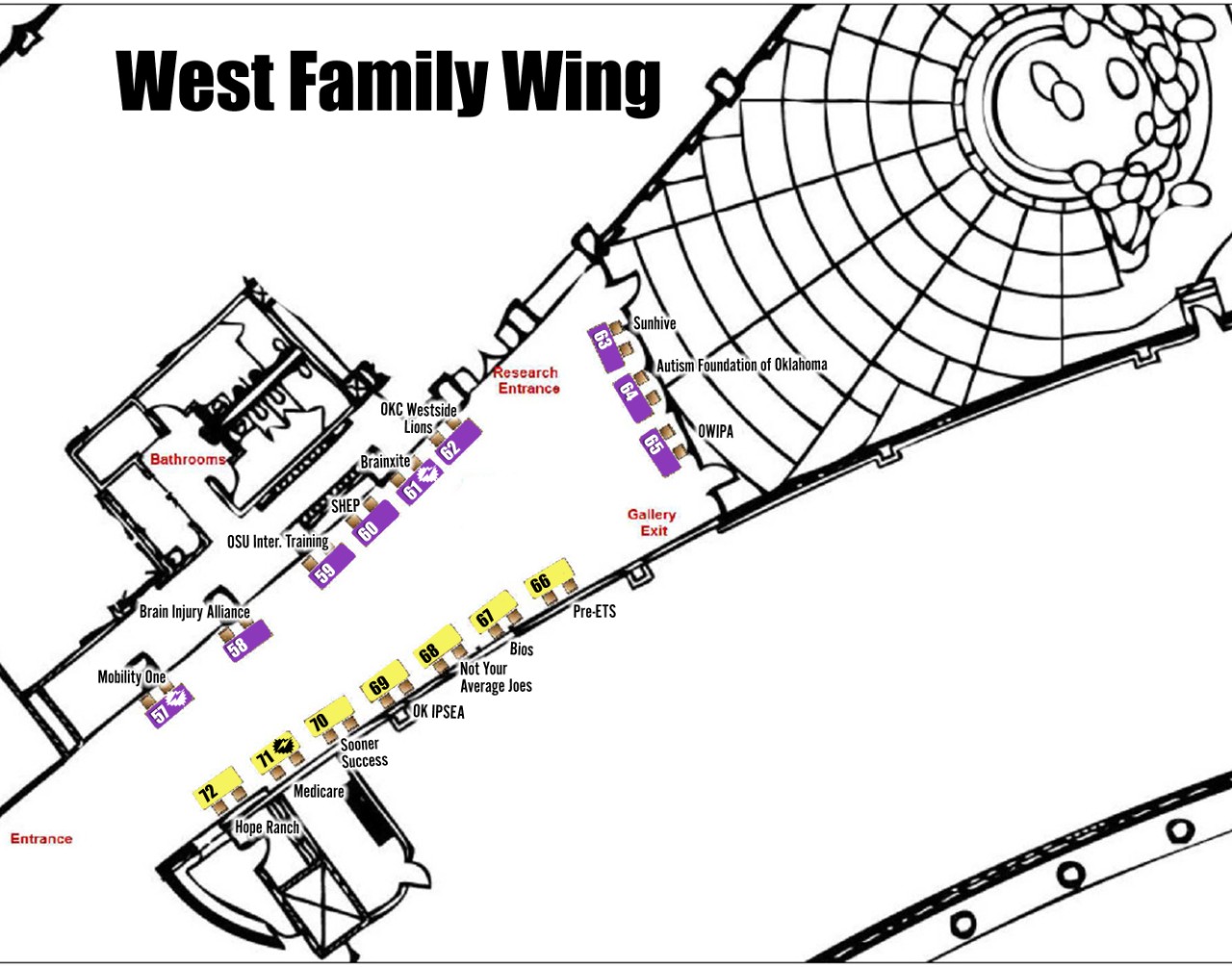 West Family Wing map