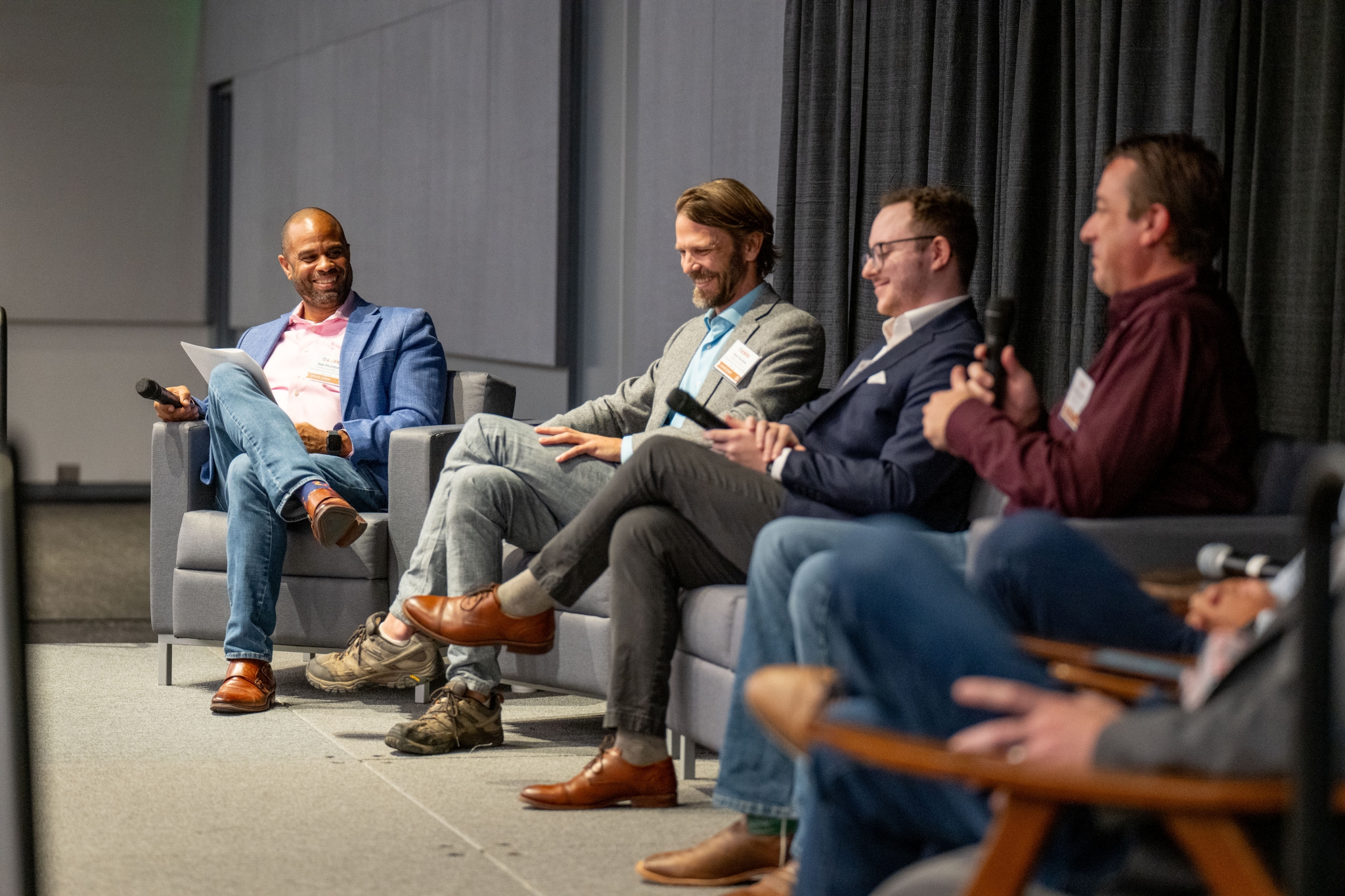 Joe McIntosh, Matt RunkleT, ristanKilgore and Justin Baustert speak during a breakout session a the 2024 State Supplier Expo.