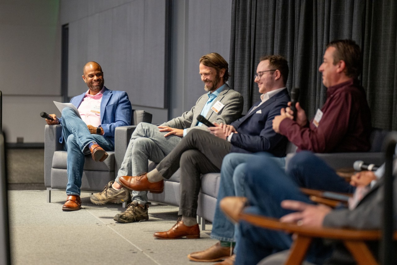 Joe McIntosh, Matt RunkleT, ristanKilgore and Justin Baustert speak during a breakout session a the 2024 State Supplier Expo.