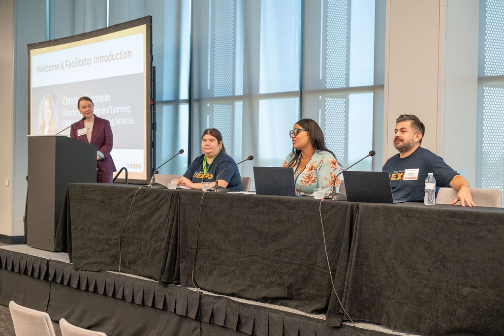Moderator and panelists at the Feedback and Q&A breakout session