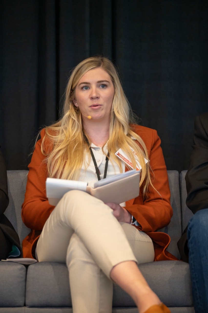 OMES Deputy General Counsel Courtney Templeton speaks during luncheon panel