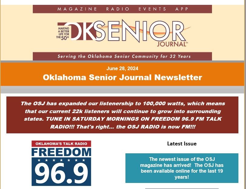 ok senior journal newsletter june 20 2024 cover screenshot