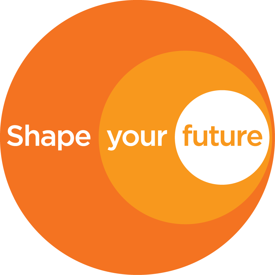 Orange logo of Shape Your Future