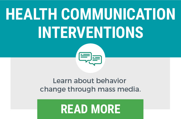 Learn about behavior change through mass media