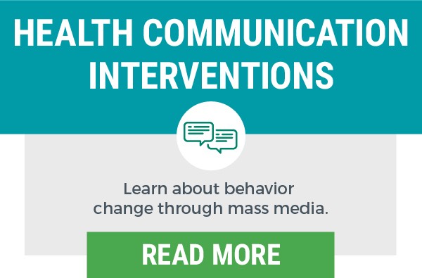 Learn about behavior change through mass media