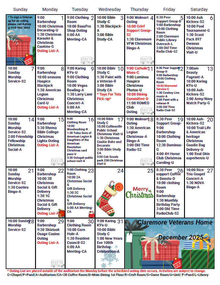 Claremore SNU September 2025 Calendar