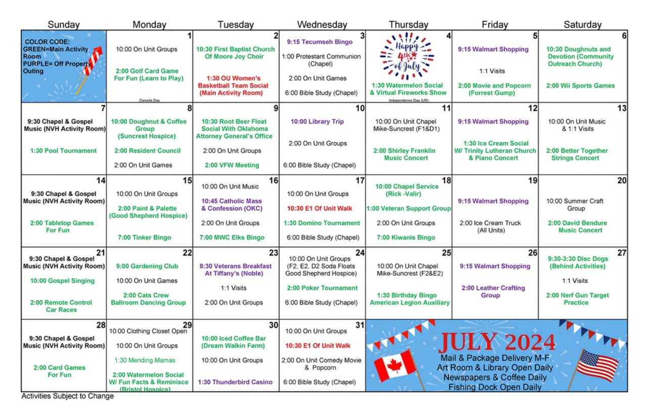 Norman July 2024 Calendar
