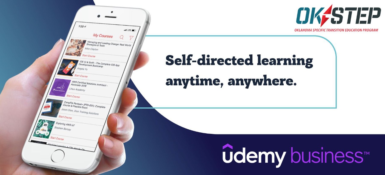 OKSTEP and udemy business - Self-directed learning anytime, anywhere for Oklahoma Veterans
